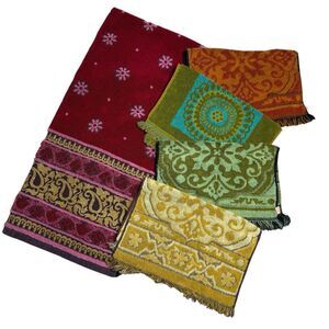 Vintage Stevens Utica & Milliken Callaway Cotton Hand Towel Set Lot of 5 Retro